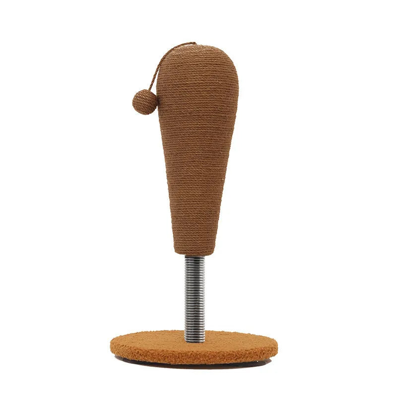 Large and small hemp rope cat scratch board with integrated cat grasping ball toy