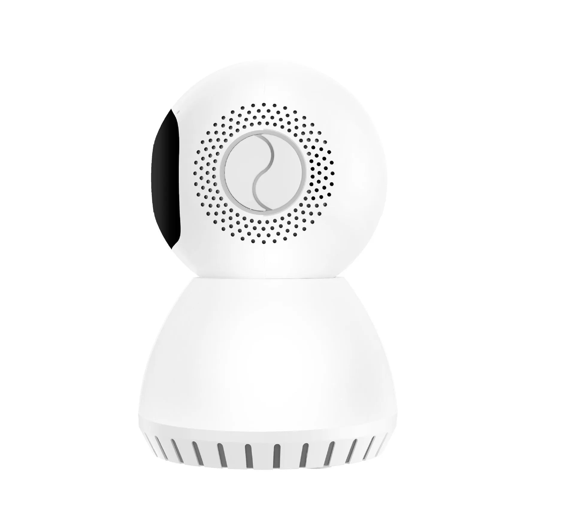White dual-frequency wireless security camera with 1080p resolution and 12mm lens for home monitoring