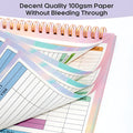 B5 size blue spiral bound budget notebook with PP cover for recording income and expenditure.