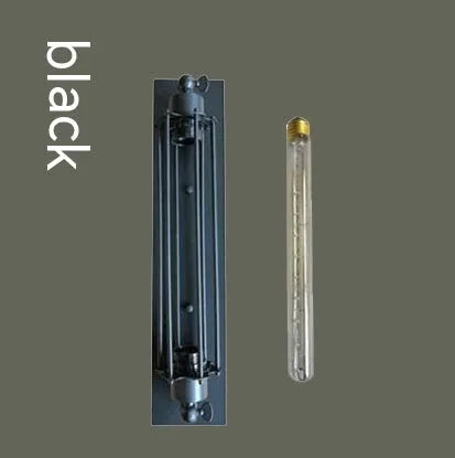 Industrial retro flute design wall lamp in iron, shown in a silver metallic finish.