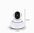 White dome-style wireless network camera with 3.6mm lens for HD surveillance