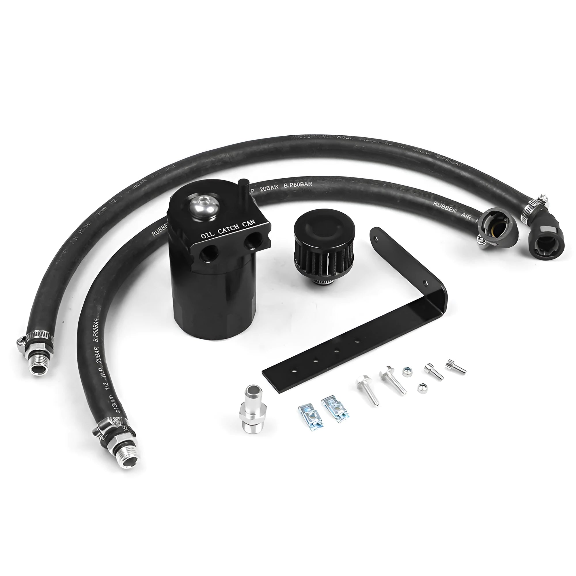 Aluminium alloy oil separator catch can for Ford Expedition in black, blue, red, or silver