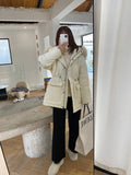 Women's high-waist wide-leg knitted trousers in black winter casual style