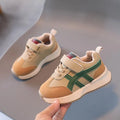 Children's casual sneakers with Velcro fastening in white, beige, or khaki synthetic leather with rubber soles