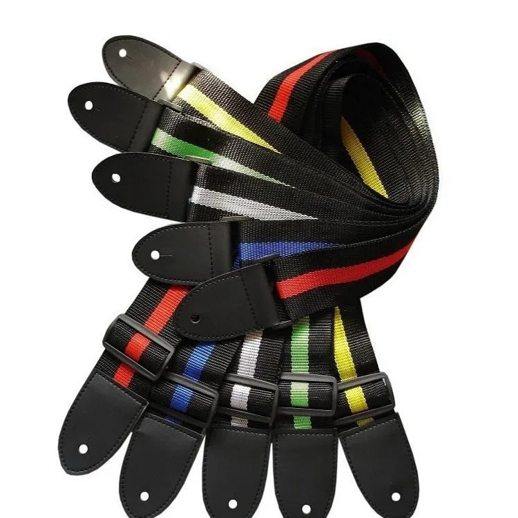 Woven crossbody musical instrument strap for guitars basses ukuleles in multiple colour options