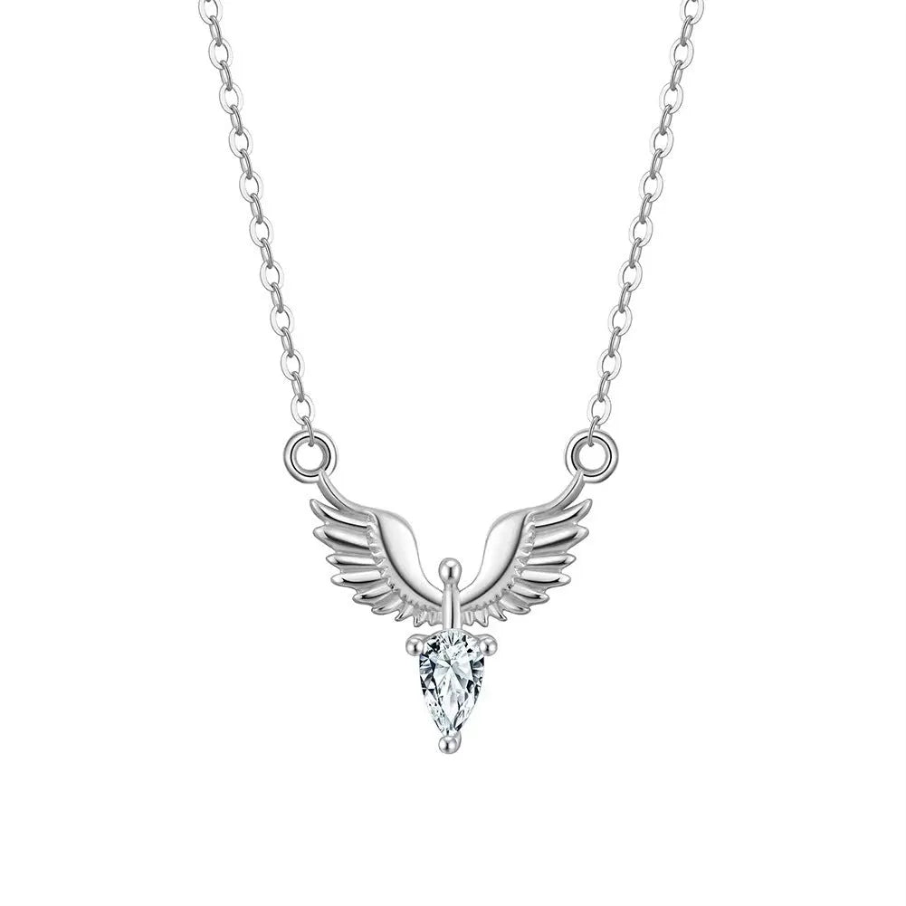925 sterling silver eagle pendant necklace on O-ring chain with adjustable length 41cm-50cm