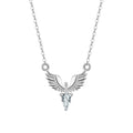 925 sterling silver eagle pendant necklace on O-ring chain with adjustable length 41cm-50cm