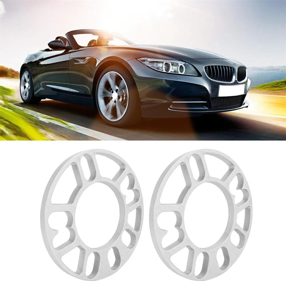 Universal automobile wheel hub widening gasket spacer in 3mm, 5mm, 8mm, and 10mm thickness options.