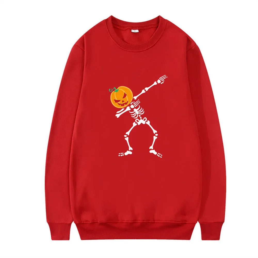 Women's printed crew neck long sleeve top in polyester cotton blend fabric for leisure wear