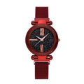 Women's quartz watch with stainless steel magnet clasp band and 32mm round dial in six colour options