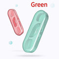 Dental floss in plastic packaging with 100 individually wrapped pieces for hygienic oral care