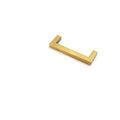 Stainless steel square pipe cabinet handle in brushed silver, black, or gold finish