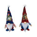 Pair of faceless cloth baby doll ornaments in suit style, for festive decoration.