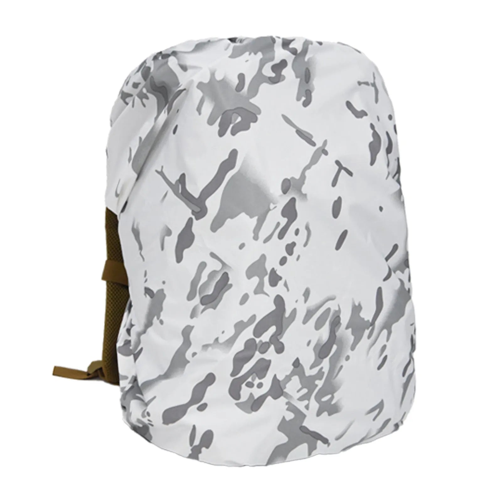 Waterproof backpack rain cover for 80 litre capacity, shown in army green colour.