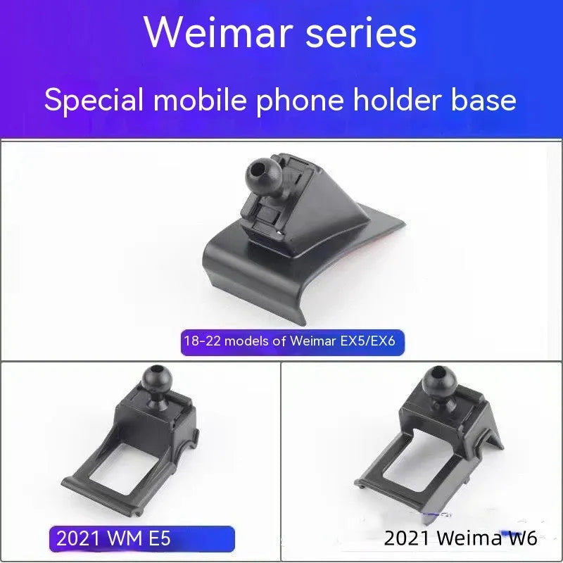 Goodway car air vent mobile phone holder with 360-degree rotating bracket mounted on a dashboard.