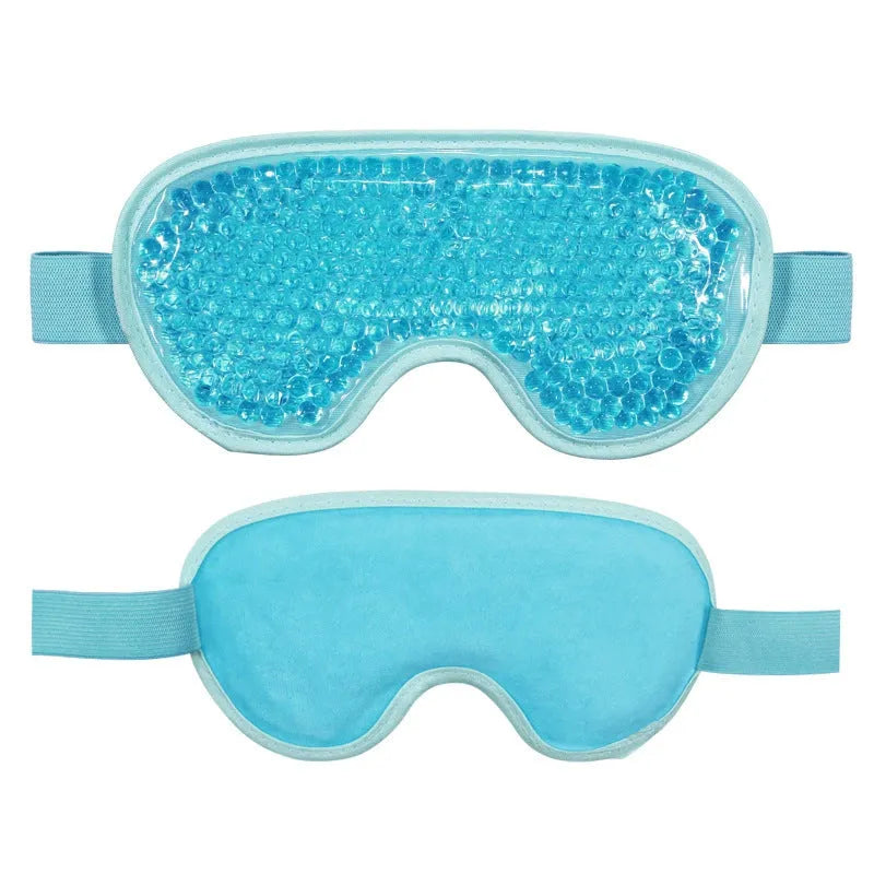 White portable electric eye mask with USB charging cable and atomising mask