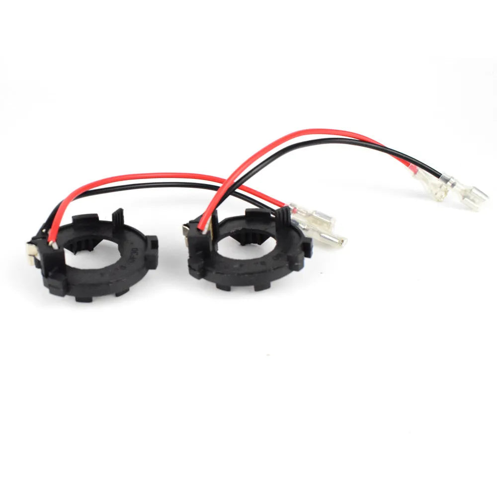 Black H7 LED headlight adapter bracket for Volkswagen Golf Jetta front headlight conversion