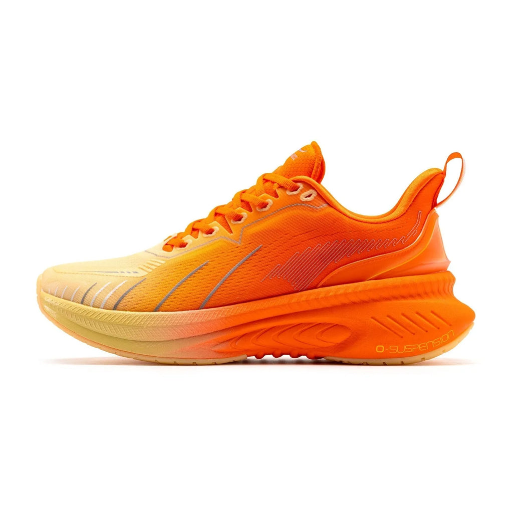 Low top running sneakers with PU mesh upper, rubber sole, and available in various colours like red, black, and blue.