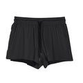 Men's summer quick-dry nylon shorts in white and black with elasticated waistband