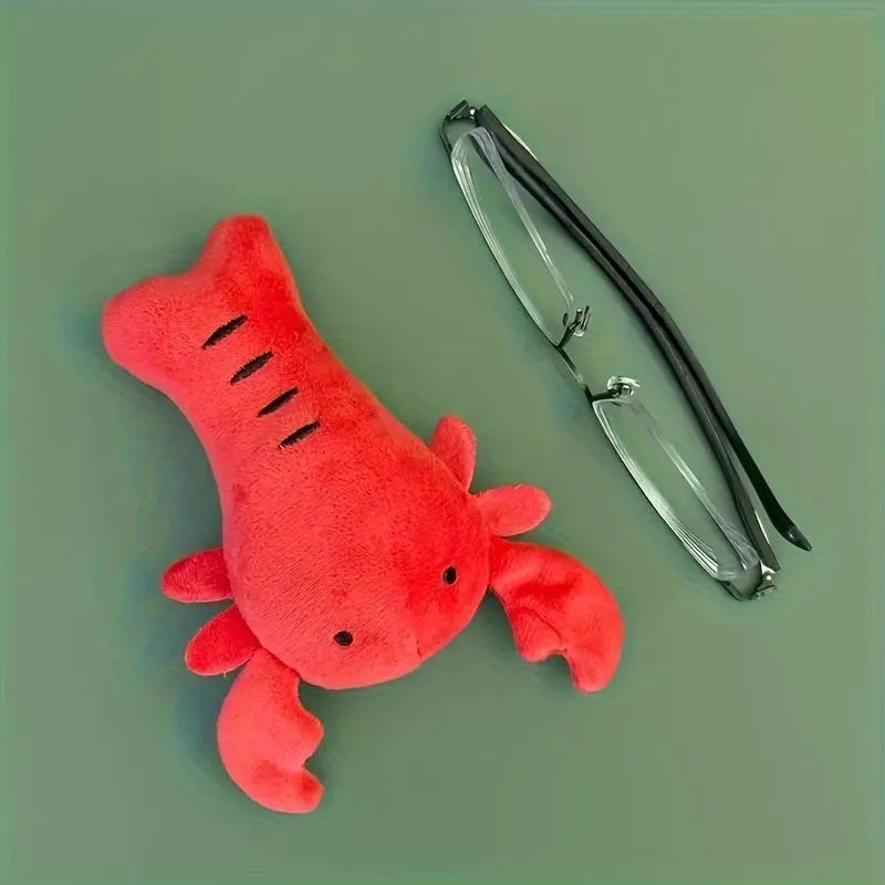 Red lobster squeaky dog toy for small and medium dogs