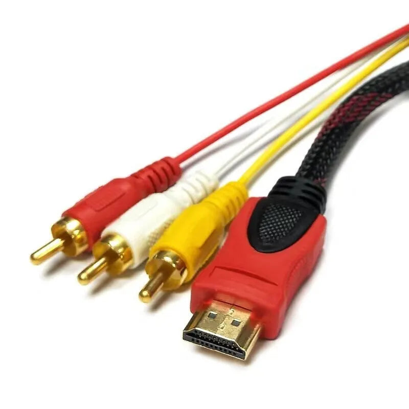 HDMI to AV15 conversion cable measuring 1.5 metres with alloy connectors