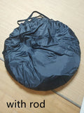 Black pop-up car tail tent with quick-throw design and steel framework