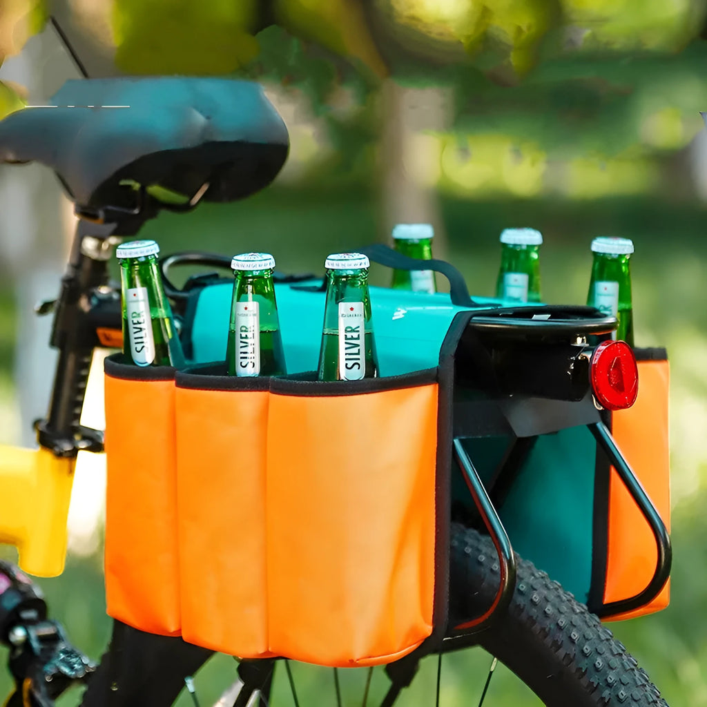 Bicycle double-sided anti-scratch drink pack in black or orange colour with 2L capacity