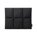 Black polyester laptop sleeve showing sewing thread detailing and soft texture for 13-15.6 inch laptops
