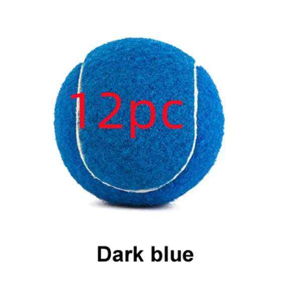 6.3 cm diameter rubber dog tennis ball toy in multiple colours including blue, green, pink, and orange