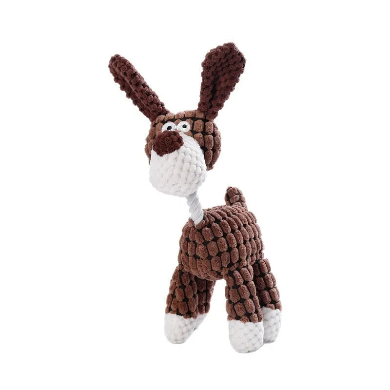Bite-resistant plush puppy toys including rechargeable ducks, donkey styles, and companion animal designs