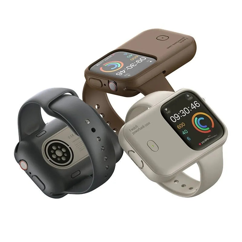 Apple Watch portable wireless charging case power bank with silicone protective case