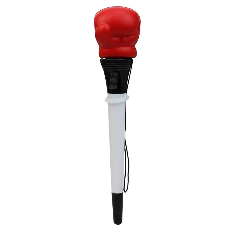 Pressure relief boxing press ejection pen with 0.7mm bullet tip, black refill, plug-in sleeve design