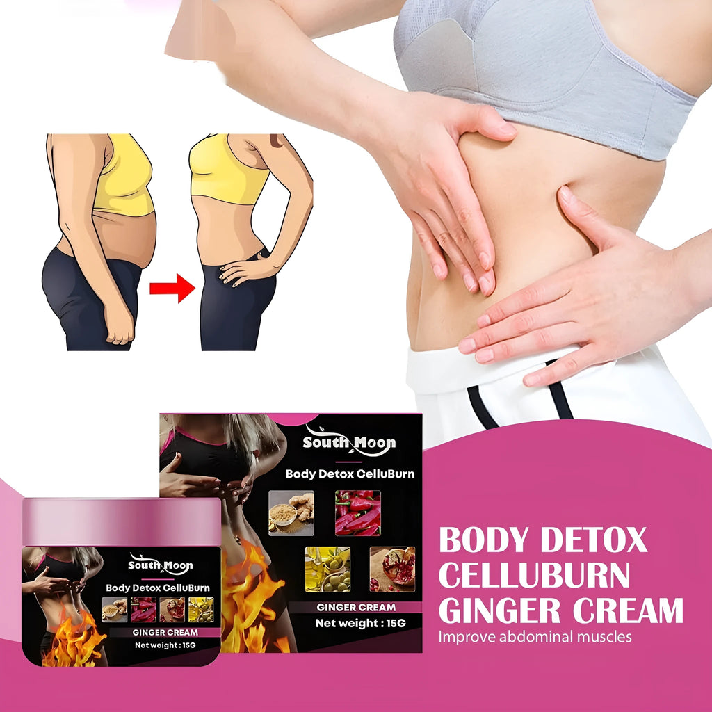 15g pot of ginger slimming shaping cream with hyaluronic acid and olive oil for thighs