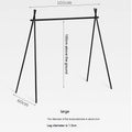 Aluminium alloy triangle folding clothes drying rack with side hanger and top tray for camping travel