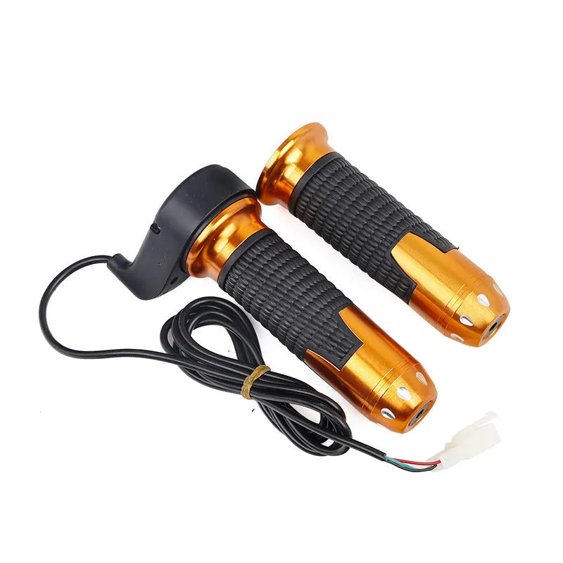 Plastic three-wheel electric car modification accelerator handle with 3-wire plug and choice of coloured finishes.