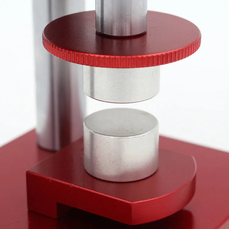 Watch repair spiral cap presser tool with set of 20 plastic moulds for watch back covers