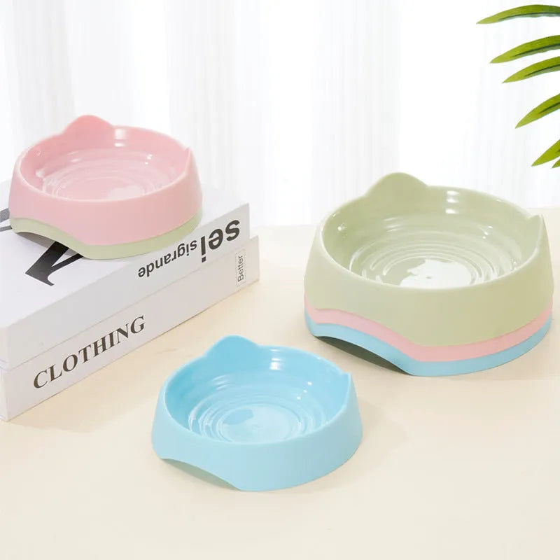 Blue ceramic dog slow feeder bowl with maze design and raised cups for slowing down fast eating.
