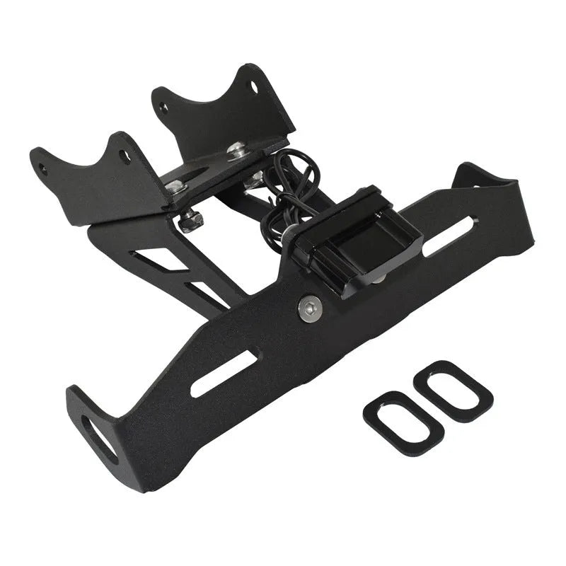 Black aluminium alloy license plate bracket for Honda motorcycles with short tail modifications