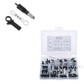 Black metal electric drill rivet gun attachment, 173mm long with alloy steel head.