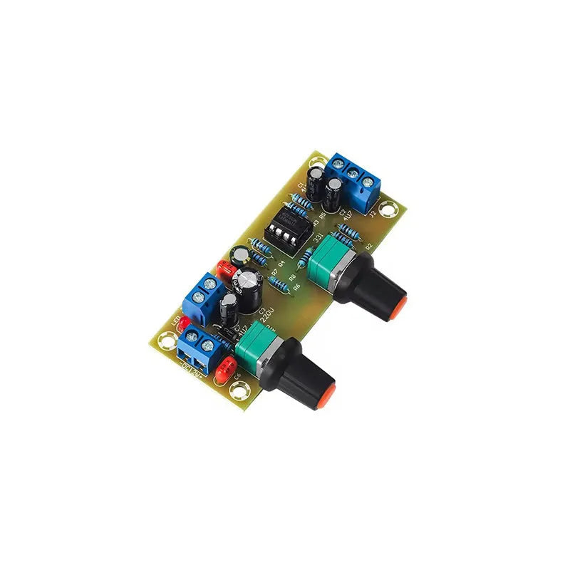 Single power supply 10-24V bass boost front stage audio board on FR-4 fiberglass PCB