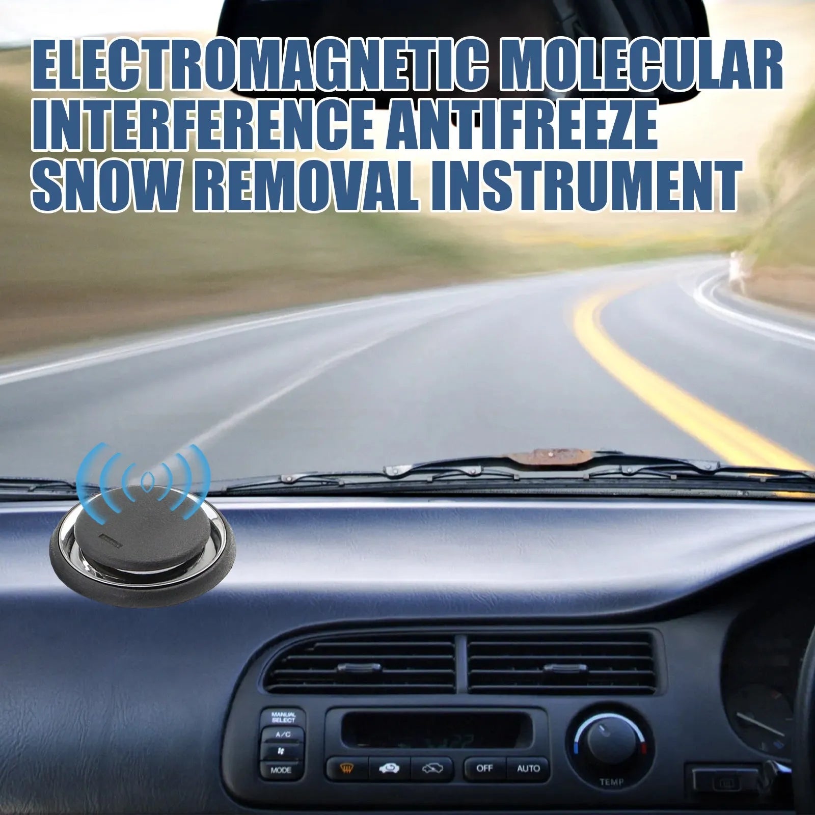 Compact black portable car deicing instrument for windscreen snow melting and ice removal