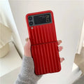 Samsung Z Flip3 ultra-thin flip case in seven colour options showing folding phone protection