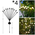 Solar-powered LED ground spike garden light with automatic sensor in lawn