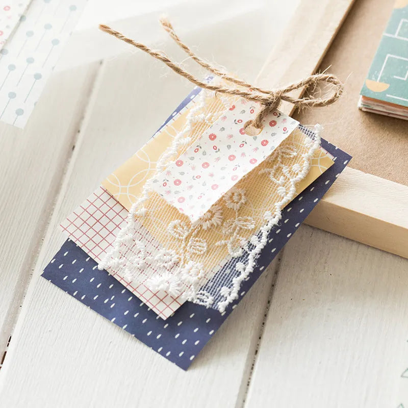 Fifty pieces of small, coloured retro note paper in dessert shades like caramel puff and pineapple soda.