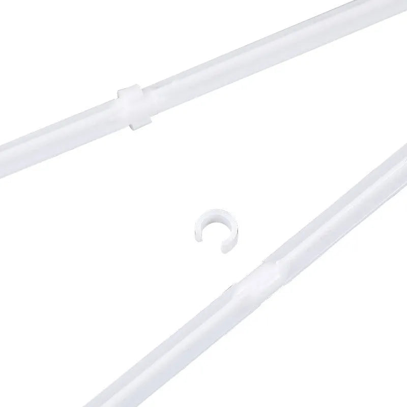 Ten white PP plastic car window flag pole holders with clip mounts.