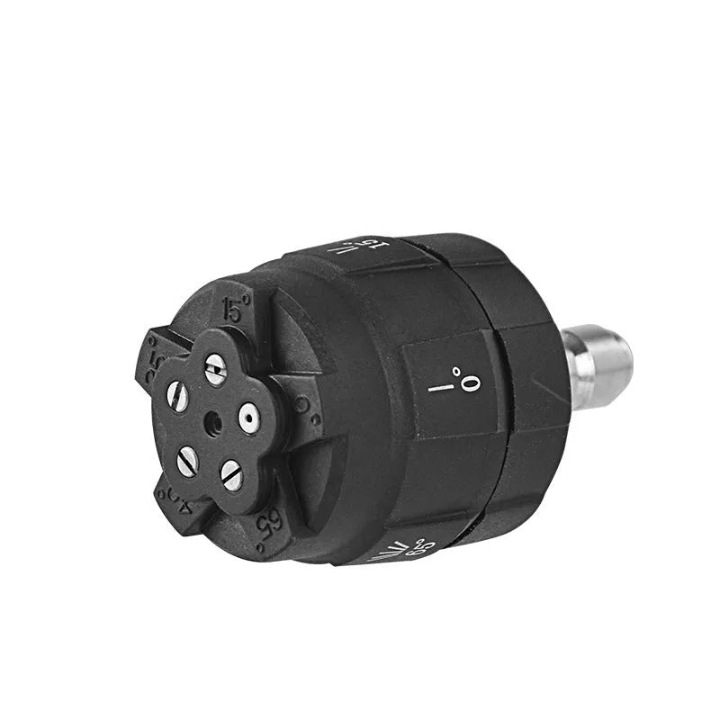 Five-in-one high pressure water gun nozzle with brass connector and rotating pattern selector