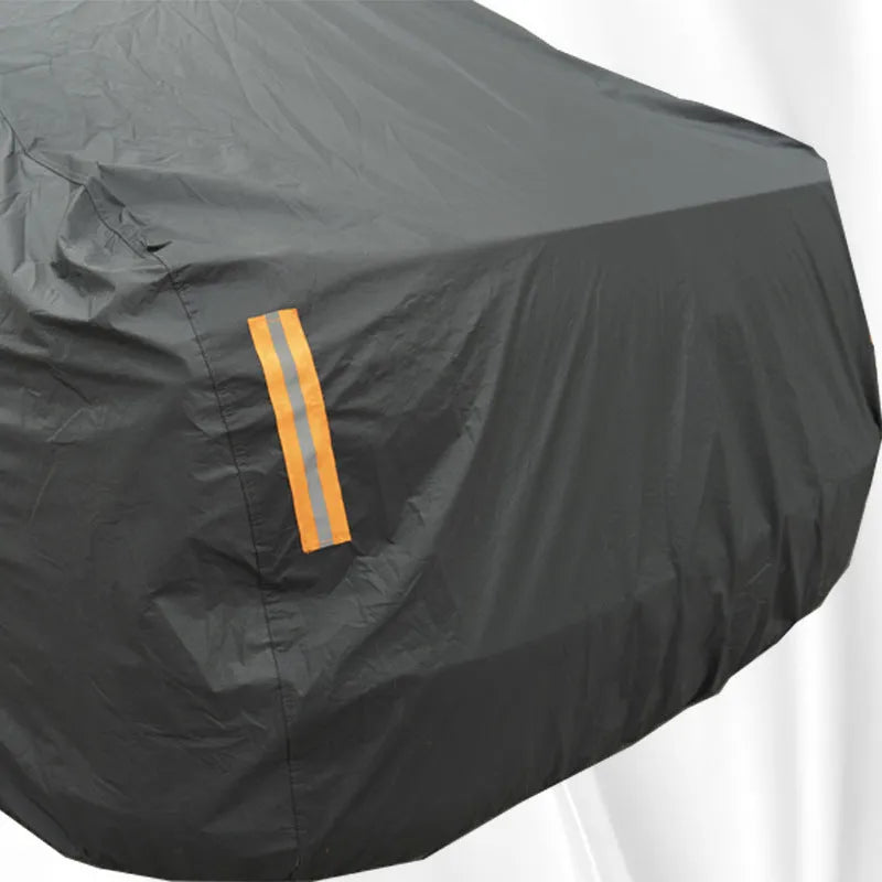 Grey PVC car cover for Volkswagen vehicles with rainproof sun protection