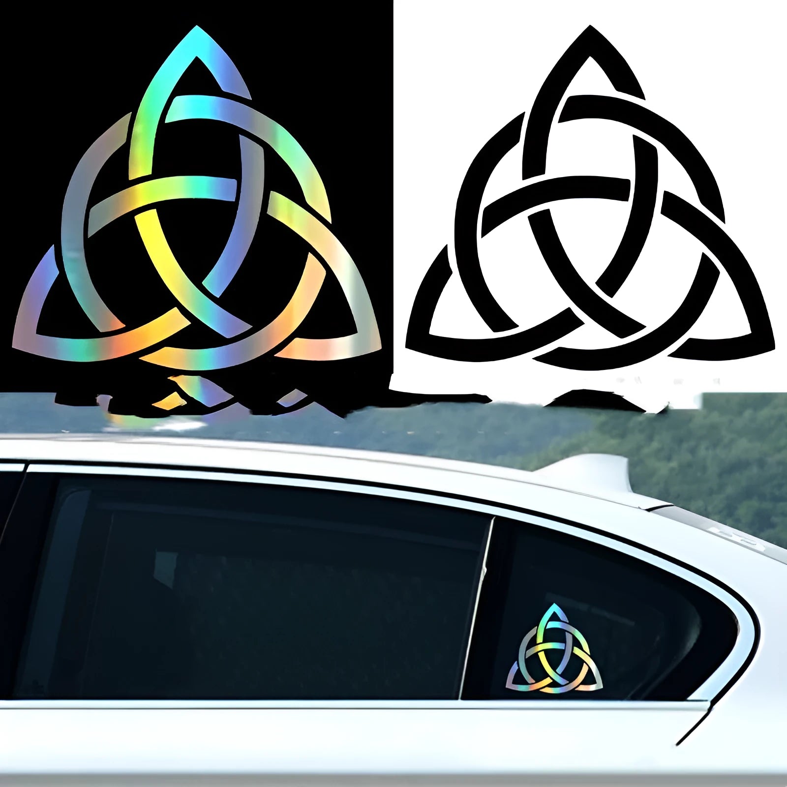 Funny text automotive vinyl sticker decal for car bumper or body in black, white, or laser colour options.