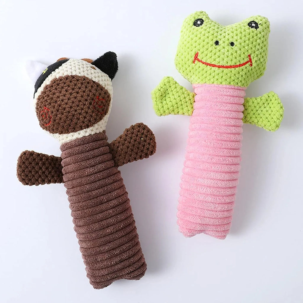 Stuffed animal shape dog squeaky chew toy for small medium large breeds
