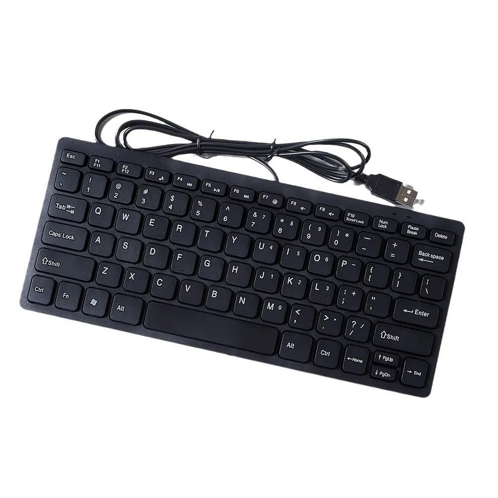 USB wired mini keyboard in black, white, pink or blue with 280x125mm dimensions